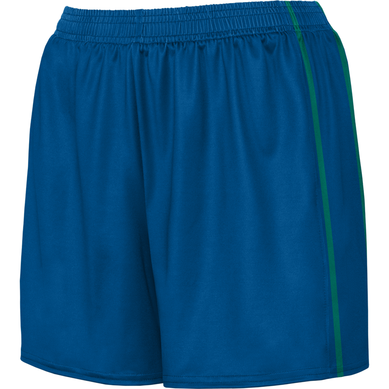 Solid Blue Red Piping Lacrosse Shorts