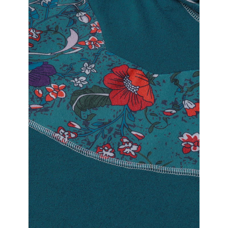 Floral Patchwork Printed Hoodies